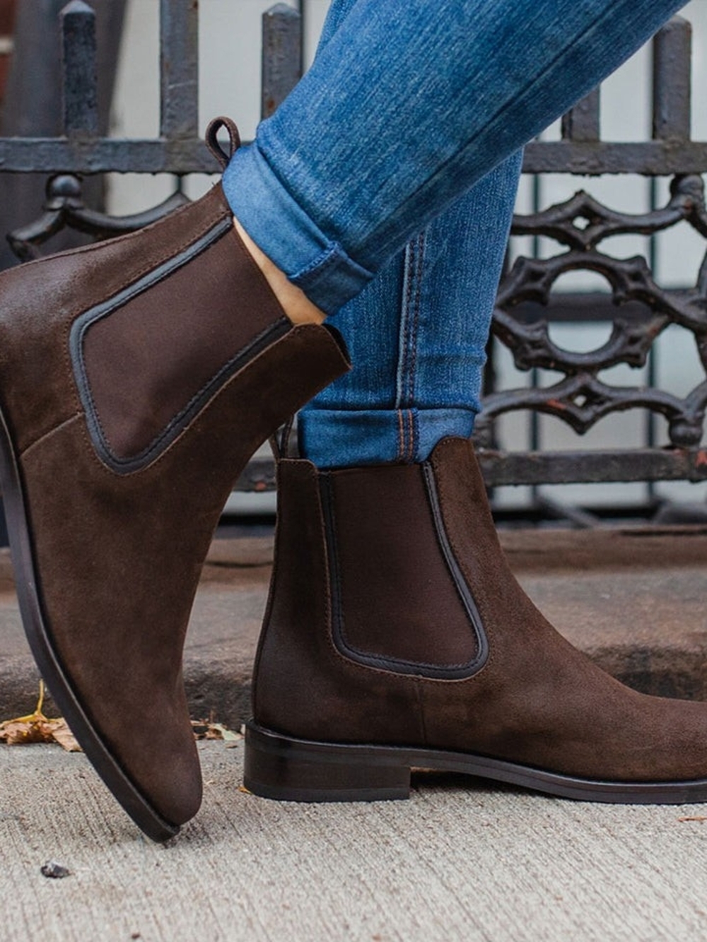 Thursday Boot Company Women's Brown Suede Chelsea Booties